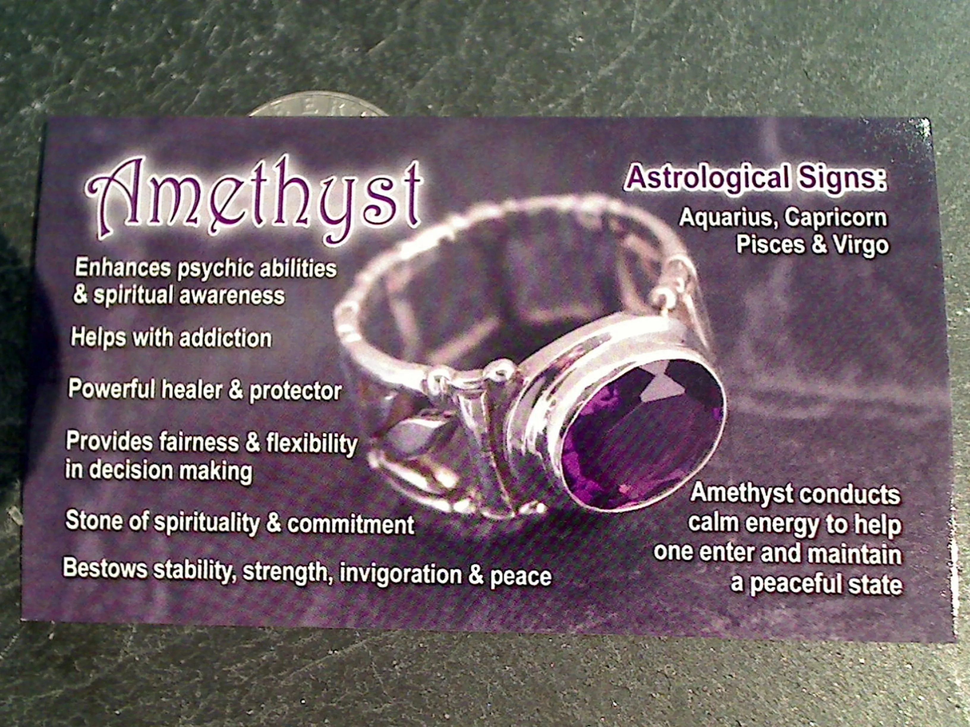 Amethyst Spirit Quartz From South Africa 9g - 10g
