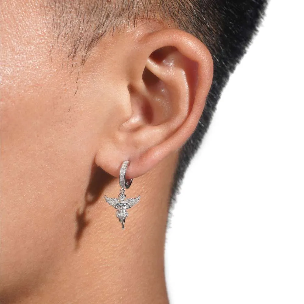 Angel Drop Moissanite Earrings 14K Gold