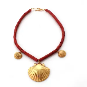 ATHENA CORAL GOLD NECKLACE