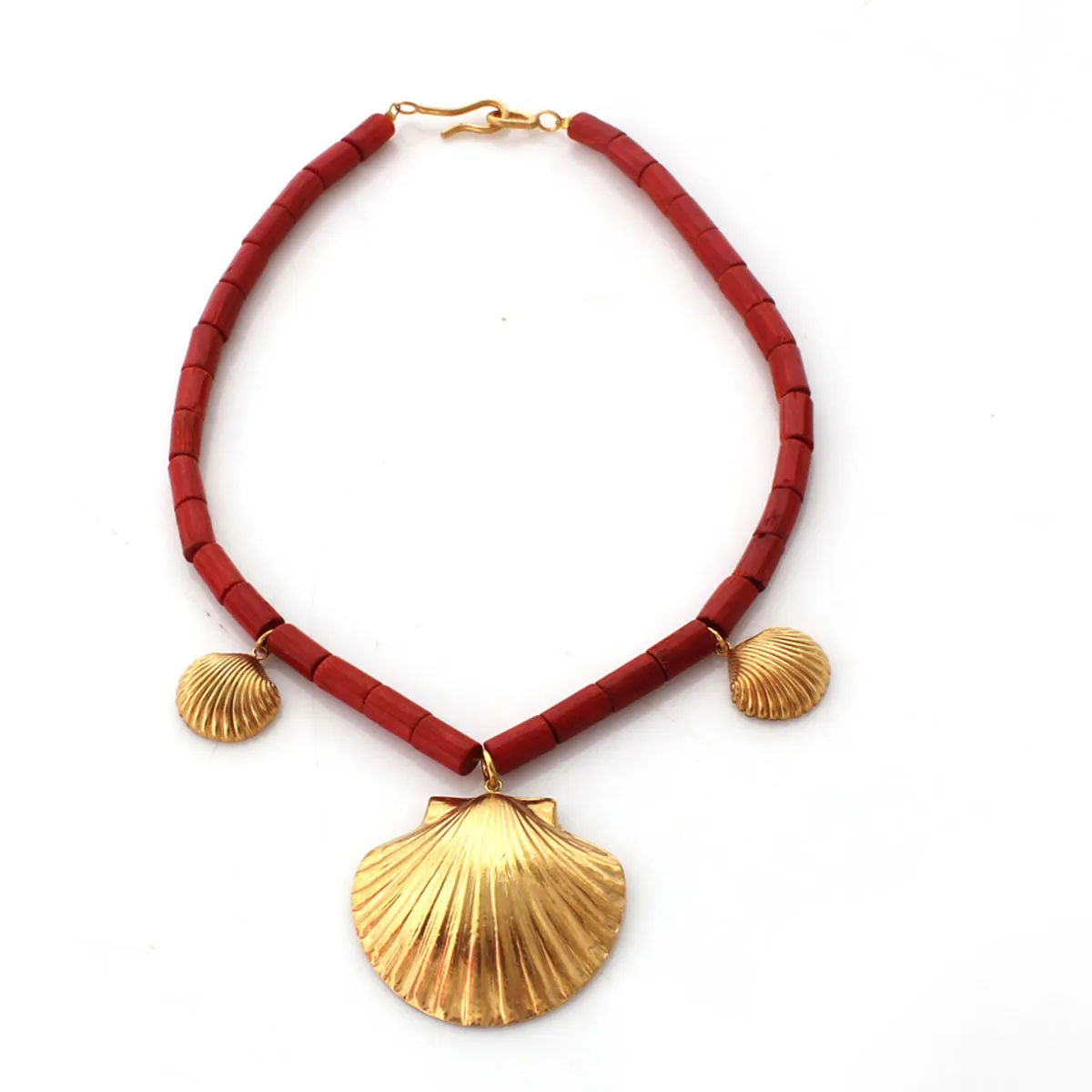 ATHENA CORAL GOLD NECKLACE