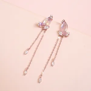Aurora Butterfly Dangling Earrings 925 Silver