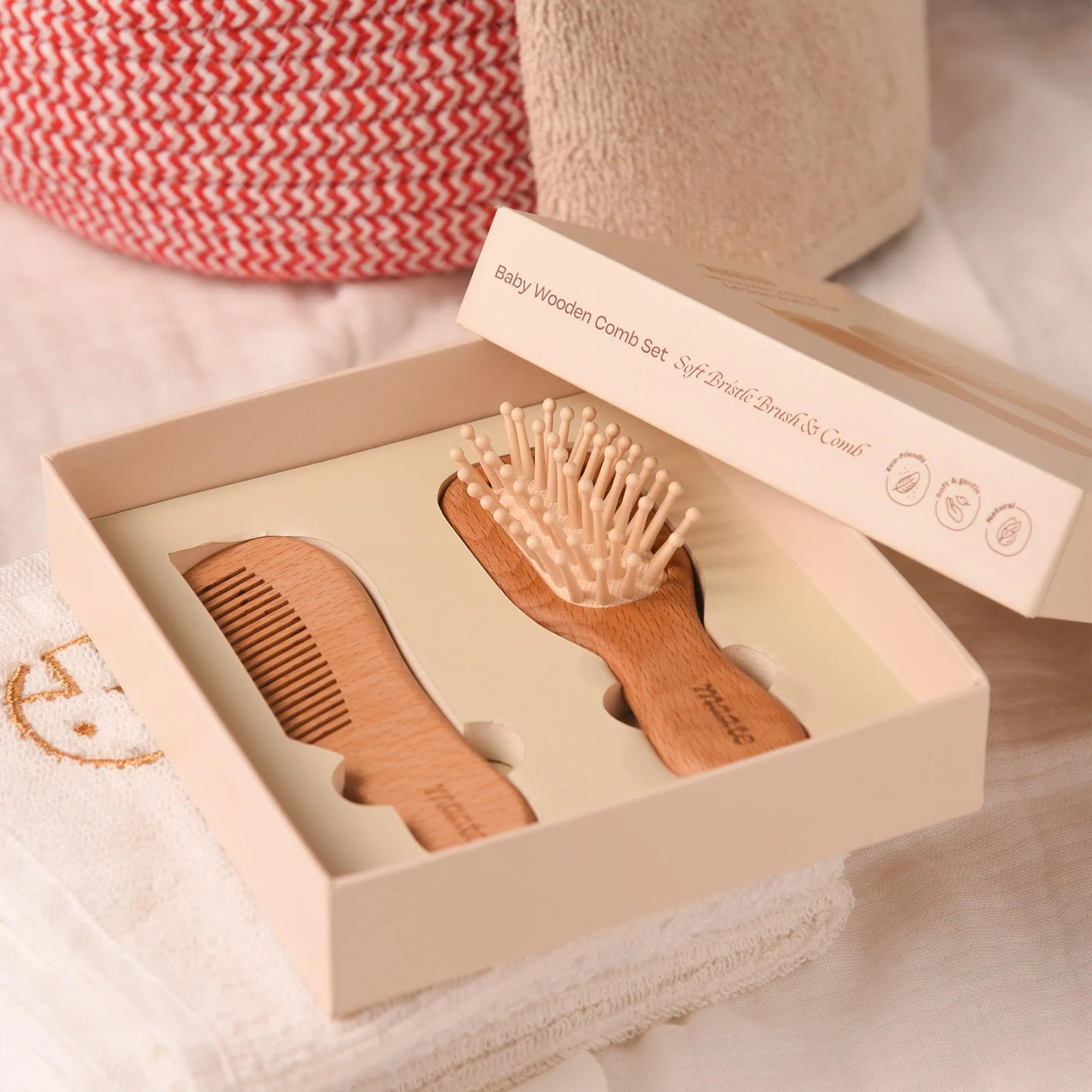 Baby Wooden Comb Set