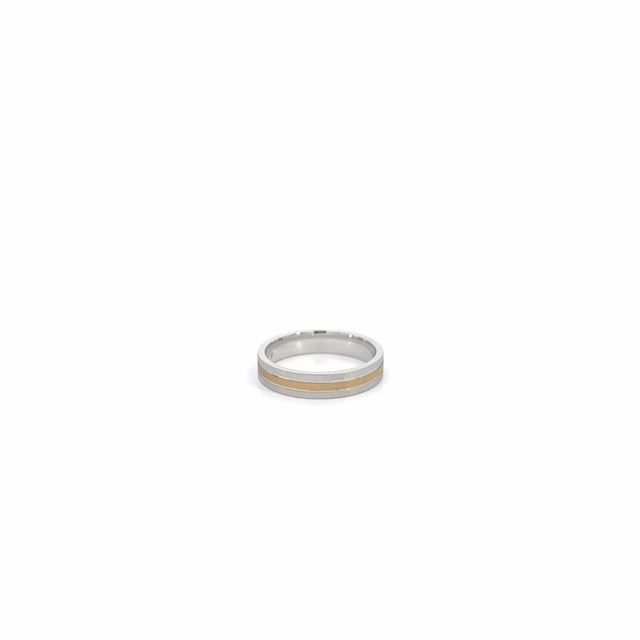 Baikalla™ 18k Two Tone Diamond Mens Wedding Band
