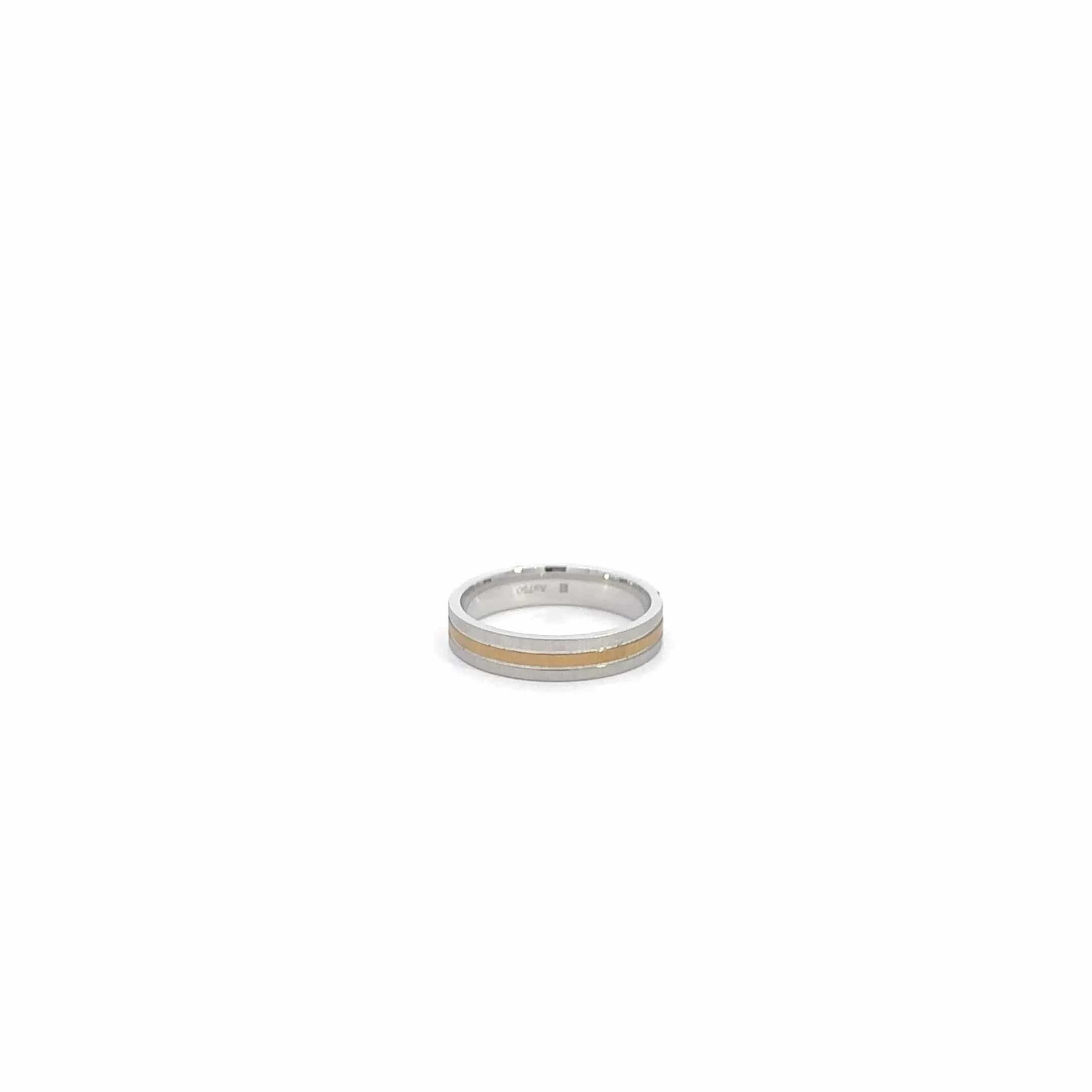 Baikalla™ 18k Two Tone Diamond Mens Wedding Band