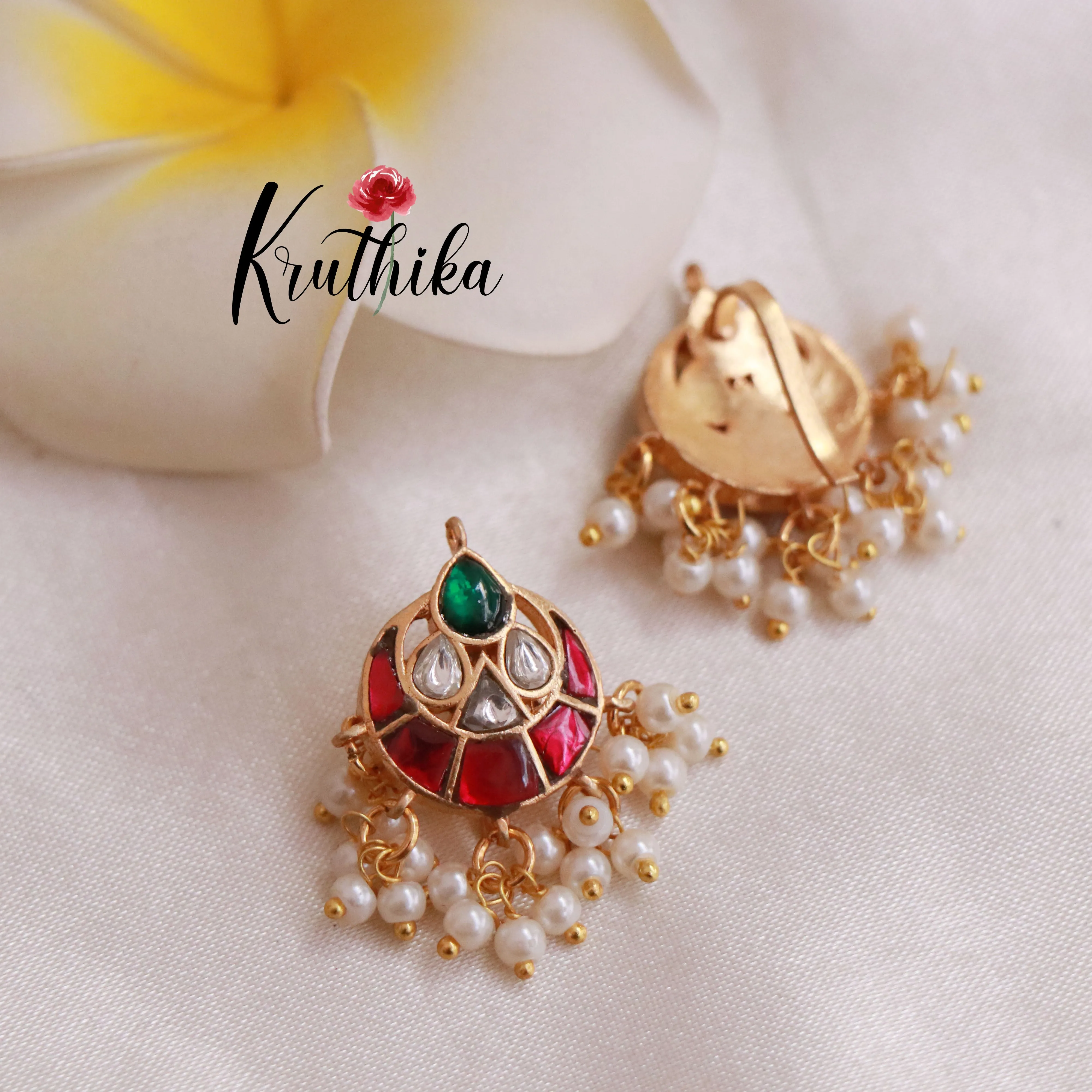 Beautiful Jadau Earcuffs/Upper Earrings/Bugadi E457
