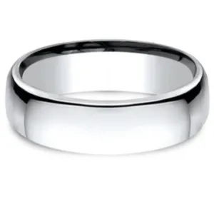 Benchmark High Polish Classic Cobalt Wedding Band