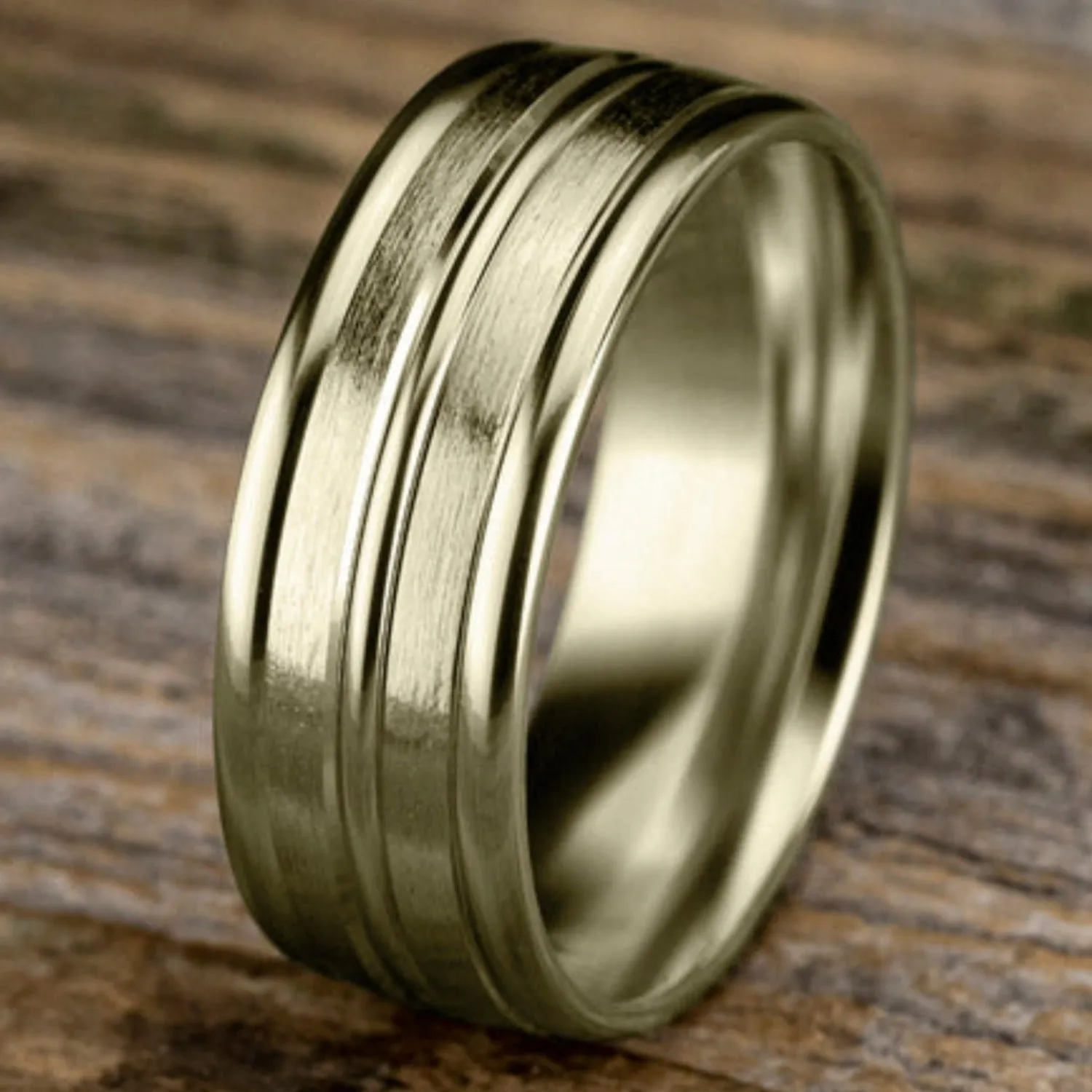 Benchmark "The Echo" 8MM Satin Finish Wedding Band