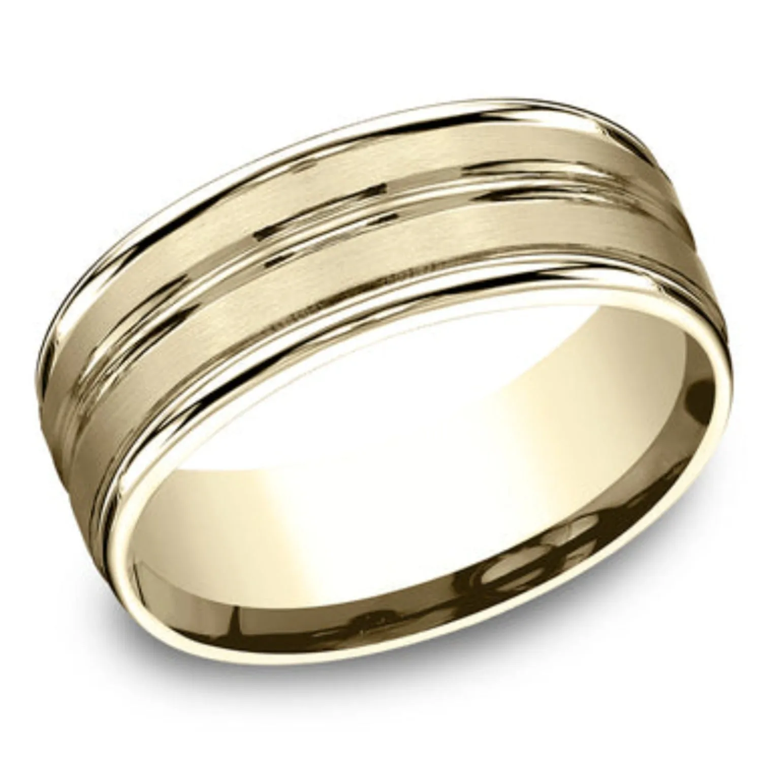 Benchmark "The Echo" 8MM Satin Finish Wedding Band