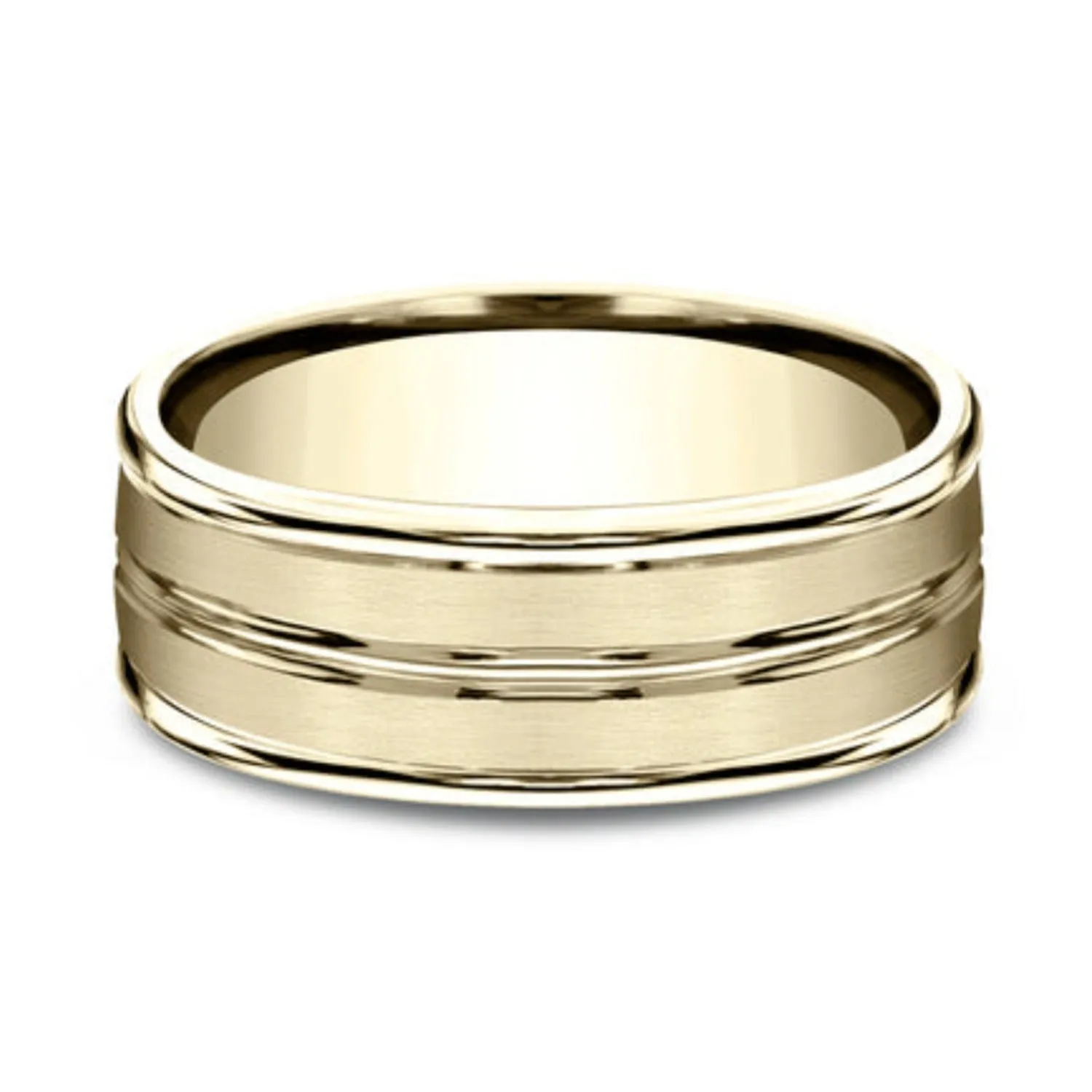 Benchmark "The Echo" 8MM Satin Finish Wedding Band