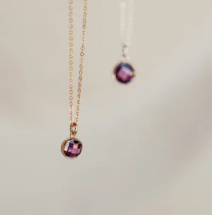 Birthstone Drop Necklace • February
