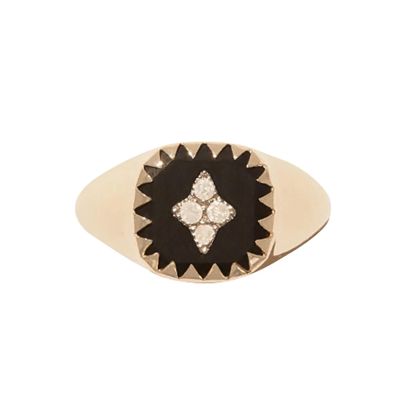 Black Pierrot Signet Ring