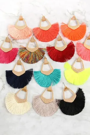 Bohemian Inspired Tassel Dangle Earrings - Style 2
