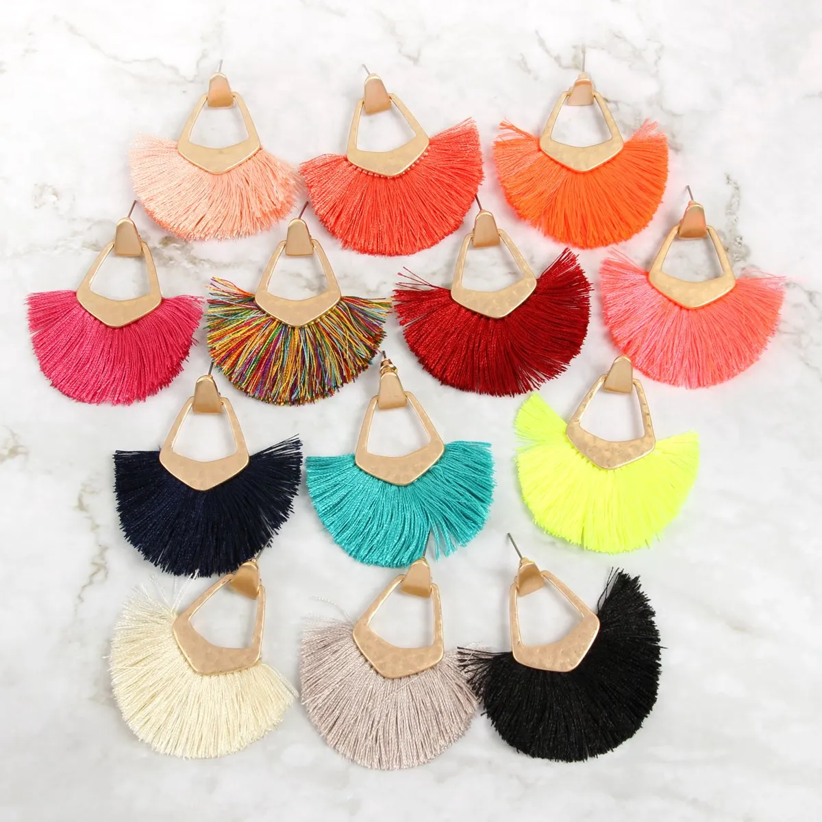 Bohemian Inspired Tassel Dangle Earrings - Style 2