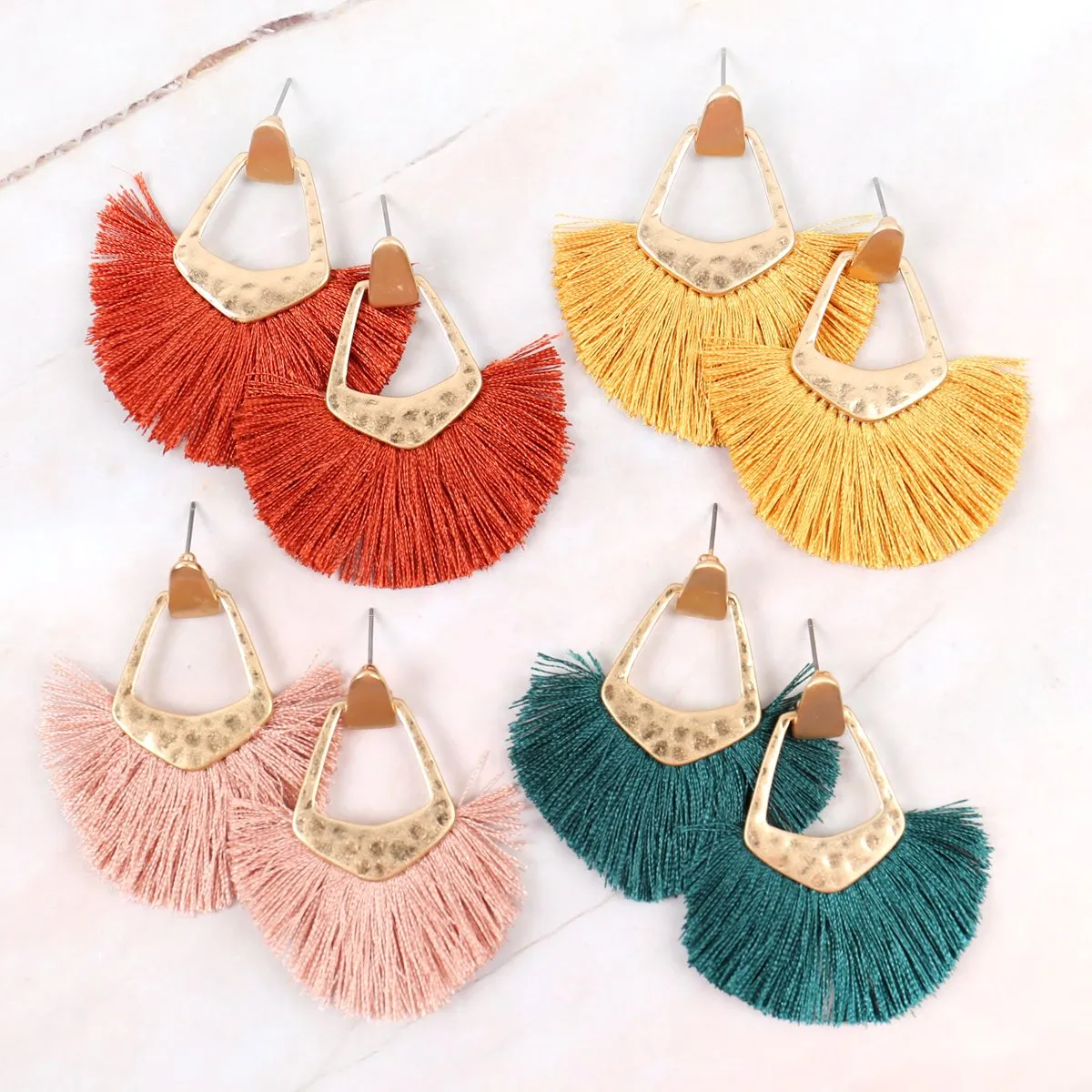 Bohemian Inspired Tassel Dangle Earrings - Style 2