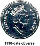 Canada Copper 1994 5 cents  (Elizabeth II) 4.6gr .750