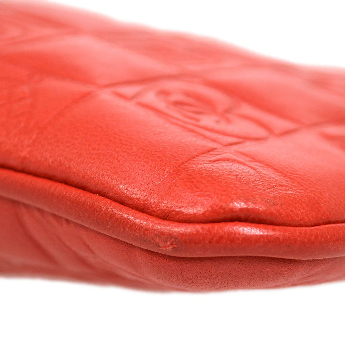 CHANEL 2003-2004 Icon Handbag Coral Pink Lambskin 15713