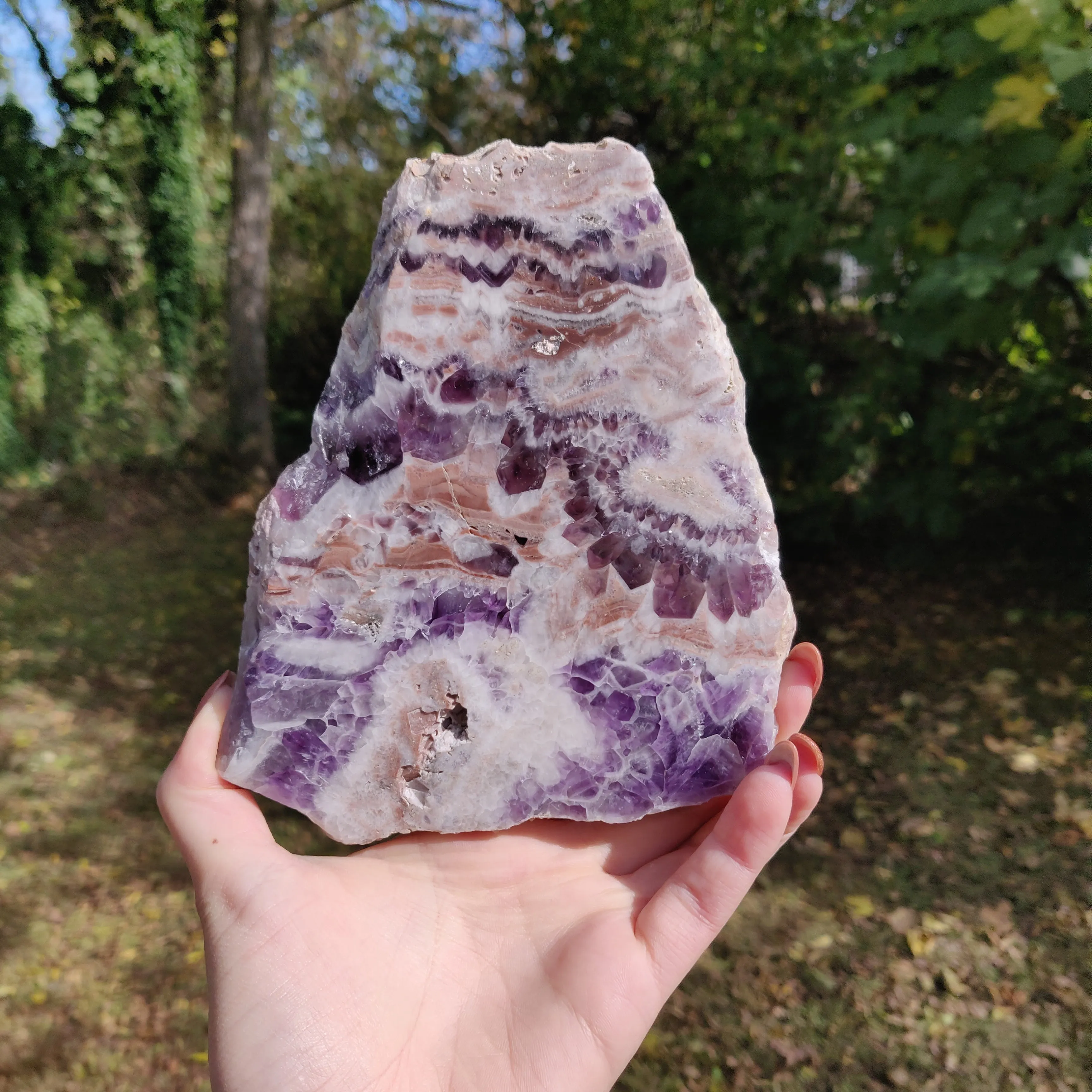 Chevron Amethyst Slab (#1)