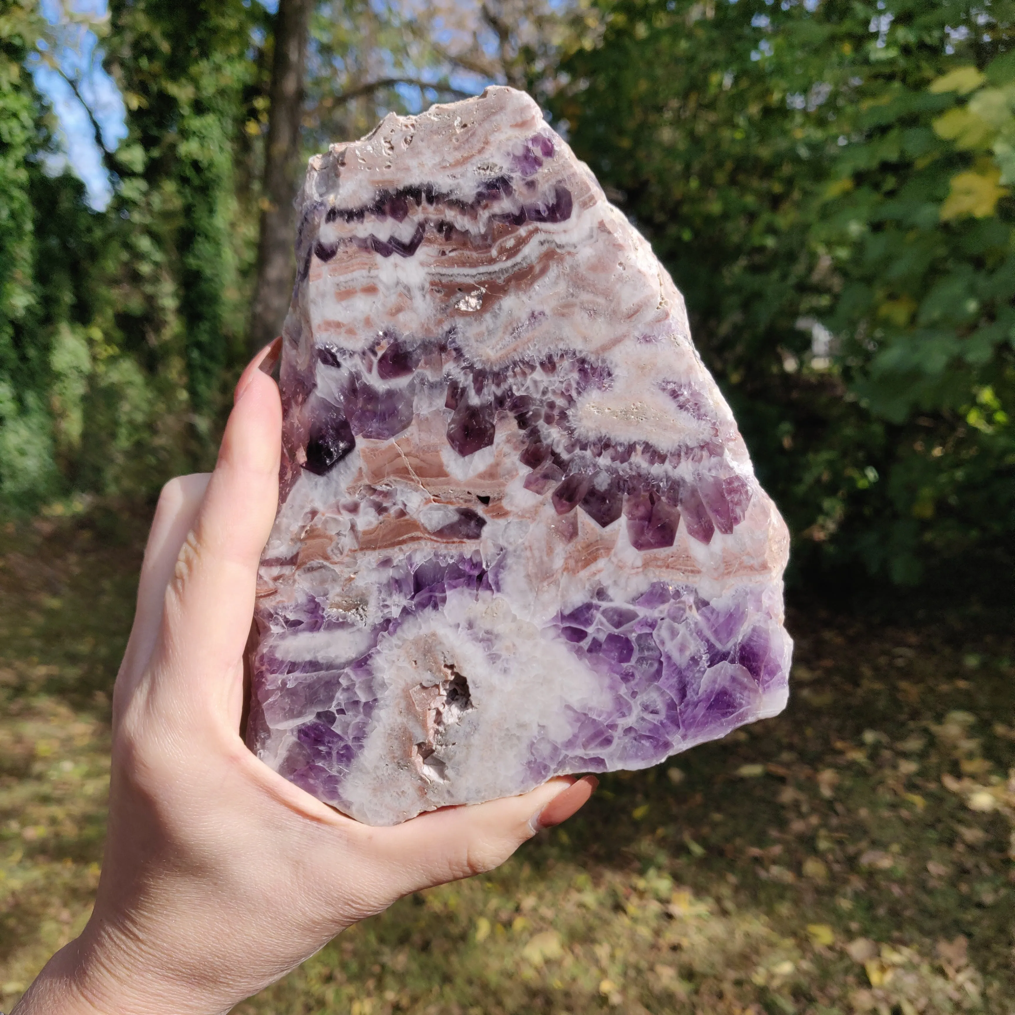 Chevron Amethyst Slab (#1)
