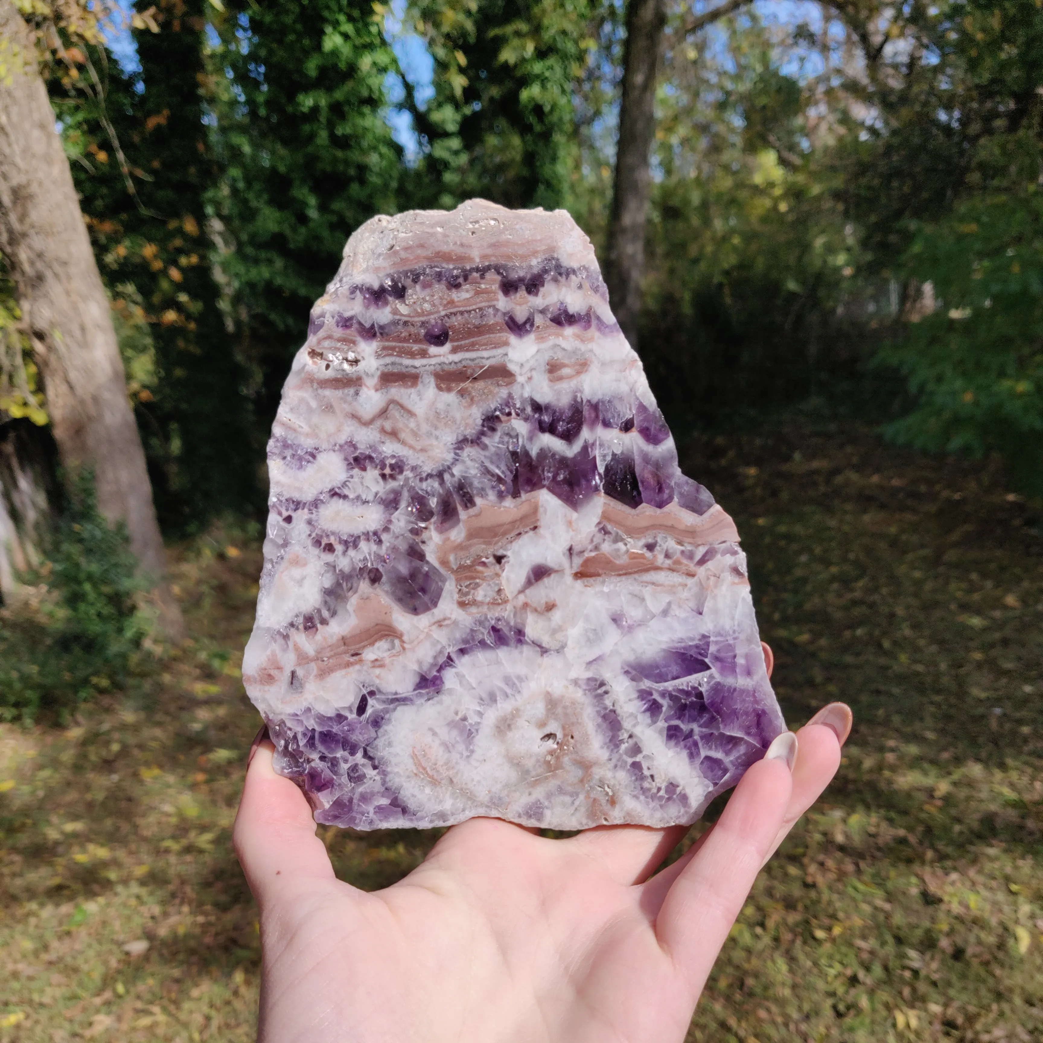 Chevron Amethyst Slab (#1)