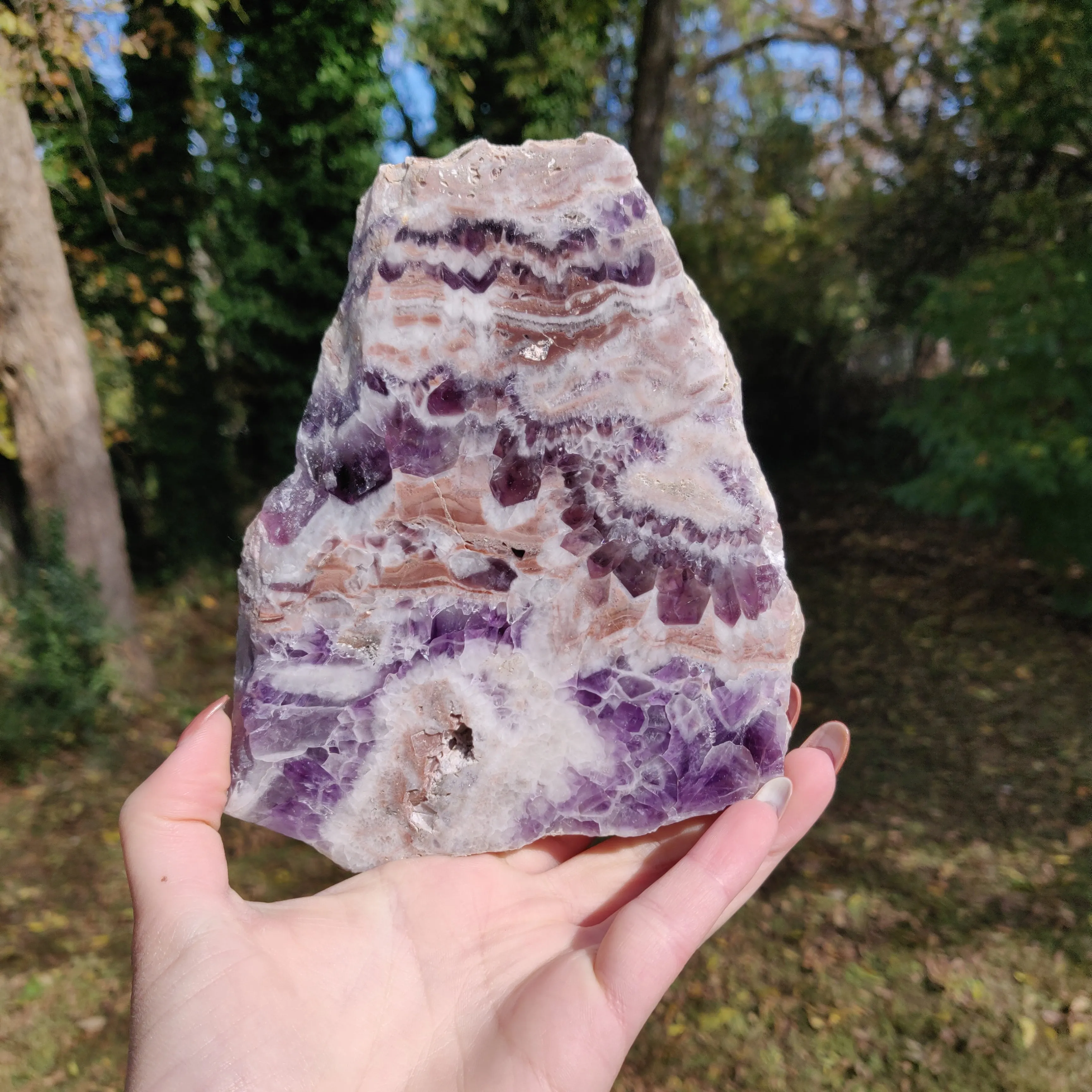 Chevron Amethyst Slab (#1)