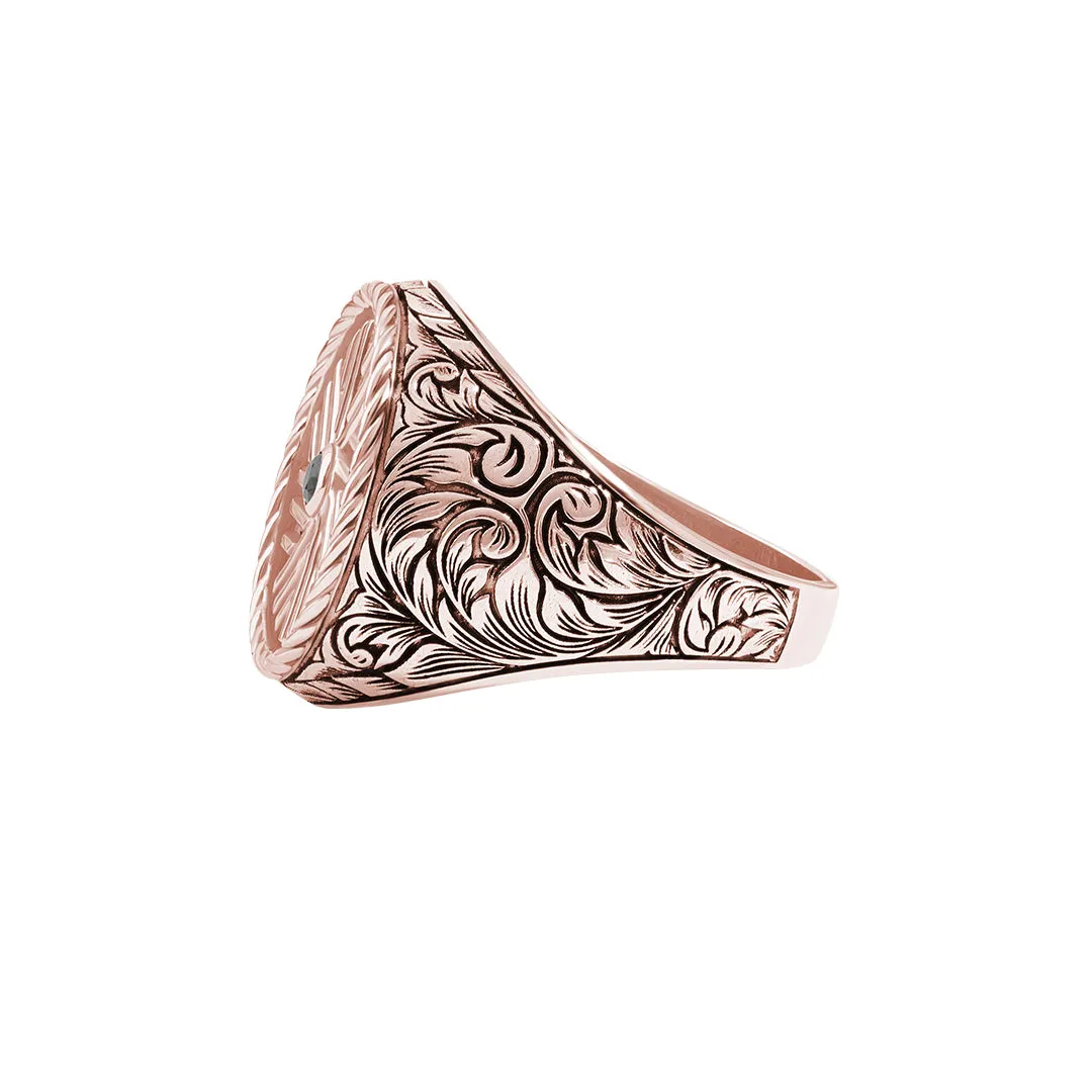 Classic Millstone Signet Ring in Gold