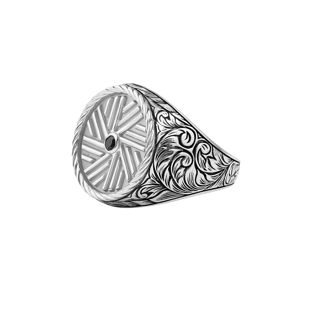 Classic Millstone Signet Ring in Gold