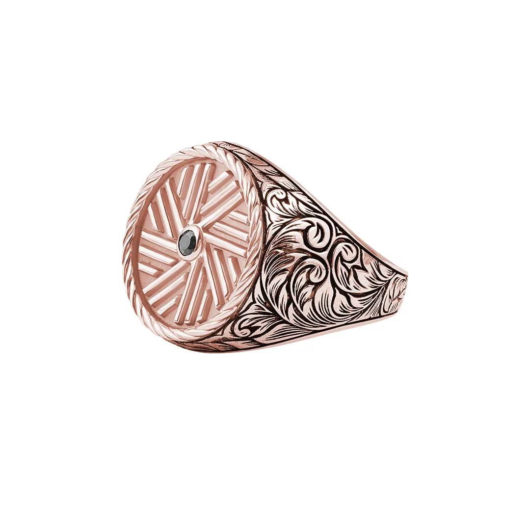 Classic Millstone Signet Ring in Gold