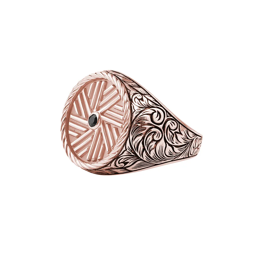 Classic Millstone Signet Ring in Gold