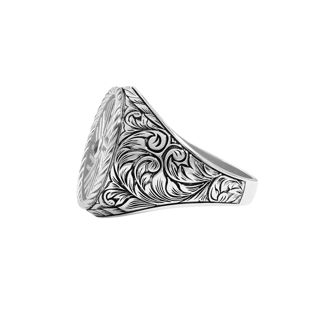 Classic Millstone Signet Ring in Gold