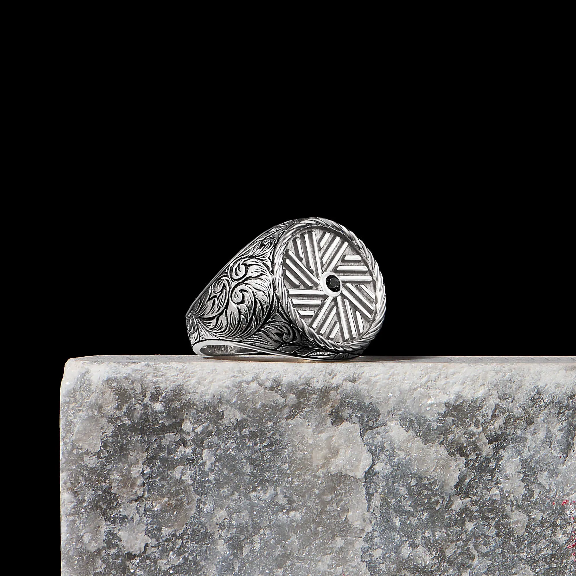 Classic Millstone Signet Ring in Gold