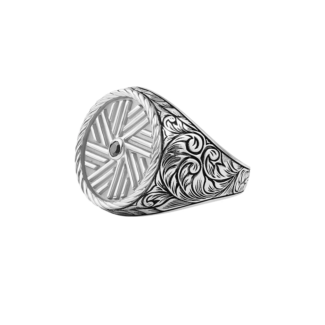 Classic Millstone Signet Ring in Gold