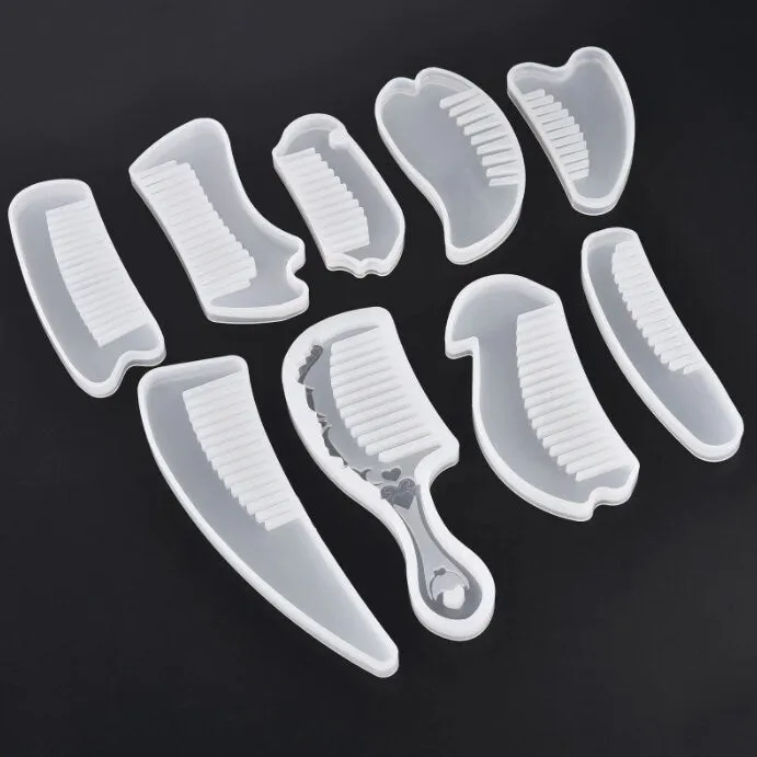 Comb Mold  - Hair Comb Mold - Afro  Pick Mold - Silicone Molds - UV Resin Molds - Resin Crafting Molds - Slicked Comb Hair Cutting Barber