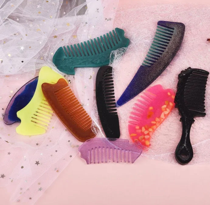 Comb Mold  - Hair Comb Mold - Afro  Pick Mold - Silicone Molds - UV Resin Molds - Resin Crafting Molds - Slicked Comb Hair Cutting Barber