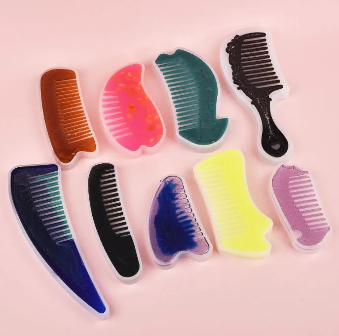 Comb Mold  - Hair Comb Mold - Afro  Pick Mold - Silicone Molds - UV Resin Molds - Resin Crafting Molds - Slicked Comb Hair Cutting Barber