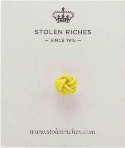 Crown Lapel Pin - Mission Blue with Huckleberry Yellow