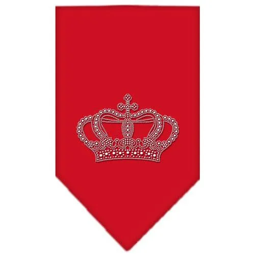 Crown Rhinestone Bandana Red Small