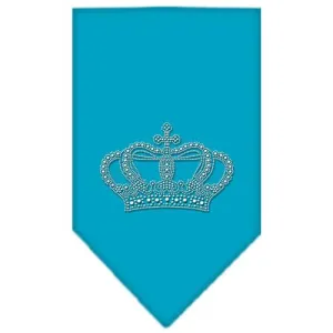 Crown Rhinestone Bandana Turquoise Small