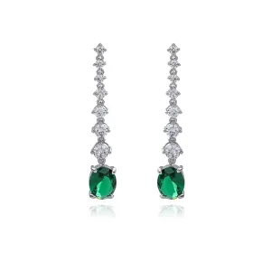 Crystal Cubic Zircon Drop Princess Eugenie Earrings for Weddings Special Events