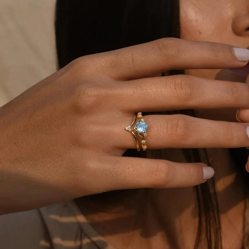 Diadem Aquamarine Ring