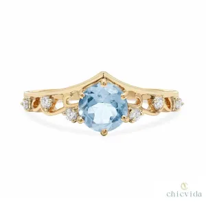 Diadem Aquamarine Ring