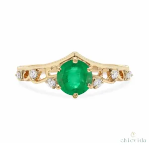 Diadem Emerald Ring
