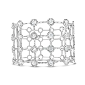Diamond Lattice Bangle Bracelet