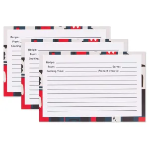 Disney Mickey Mouse Retro Pattern Recipe Cards
