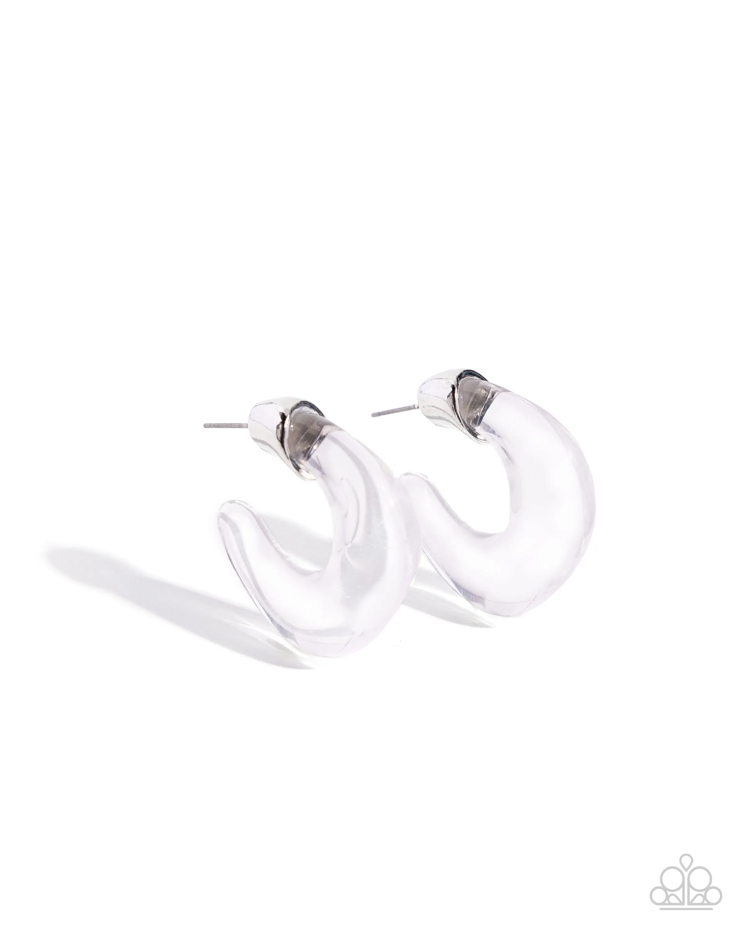 Earrings Clear Charm - White
