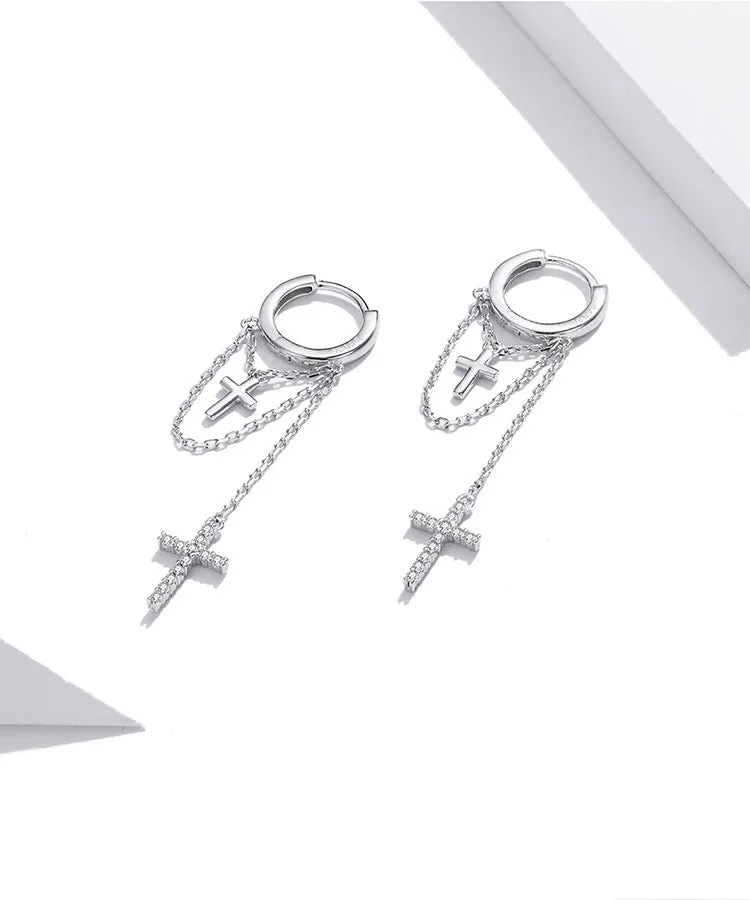 Earrings Long Tassel Sterling Silver S925 Earrings