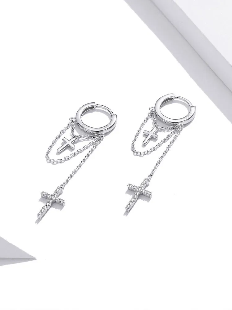 Earrings Long Tassel Sterling Silver S925 Earrings