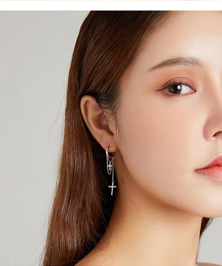 Earrings Long Tassel Sterling Silver S925 Earrings