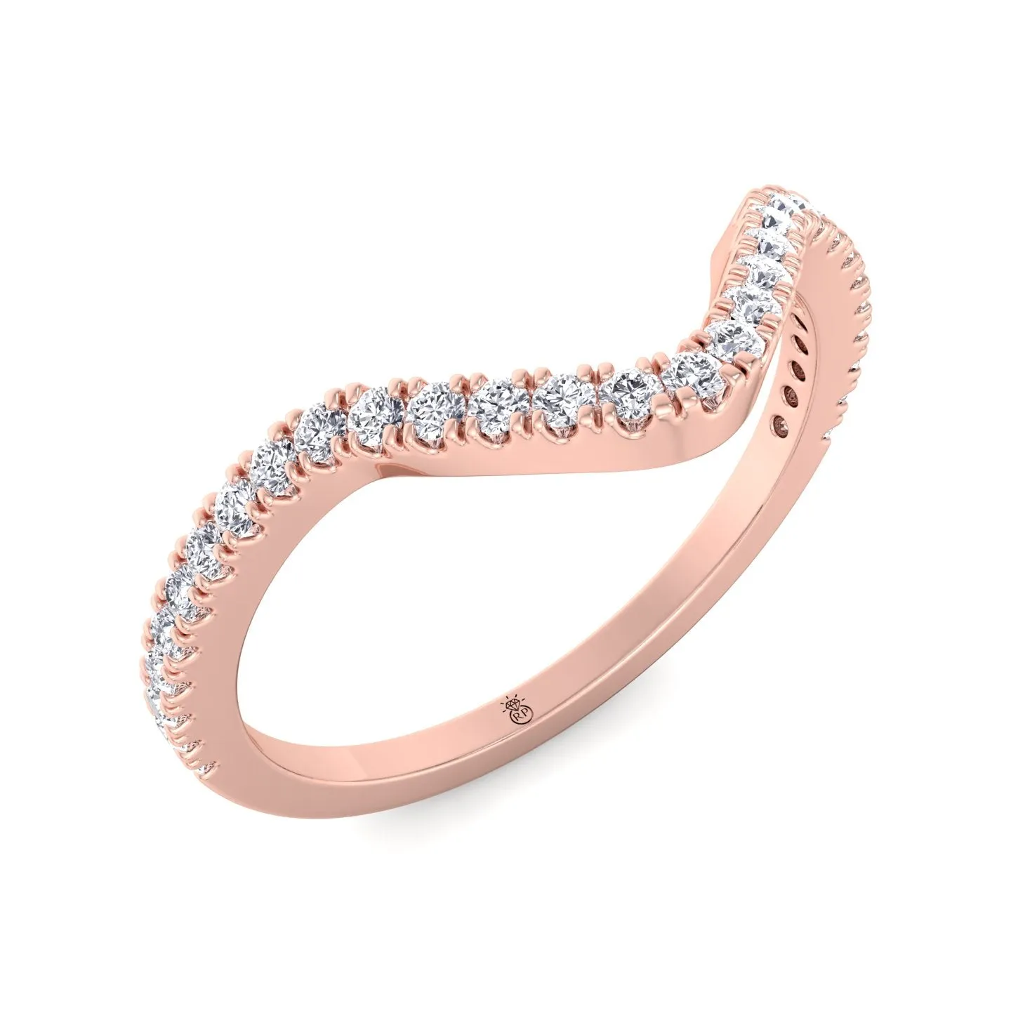 Edendale - Stackable Pave Wedding Band with Curve (0.39 CT)
