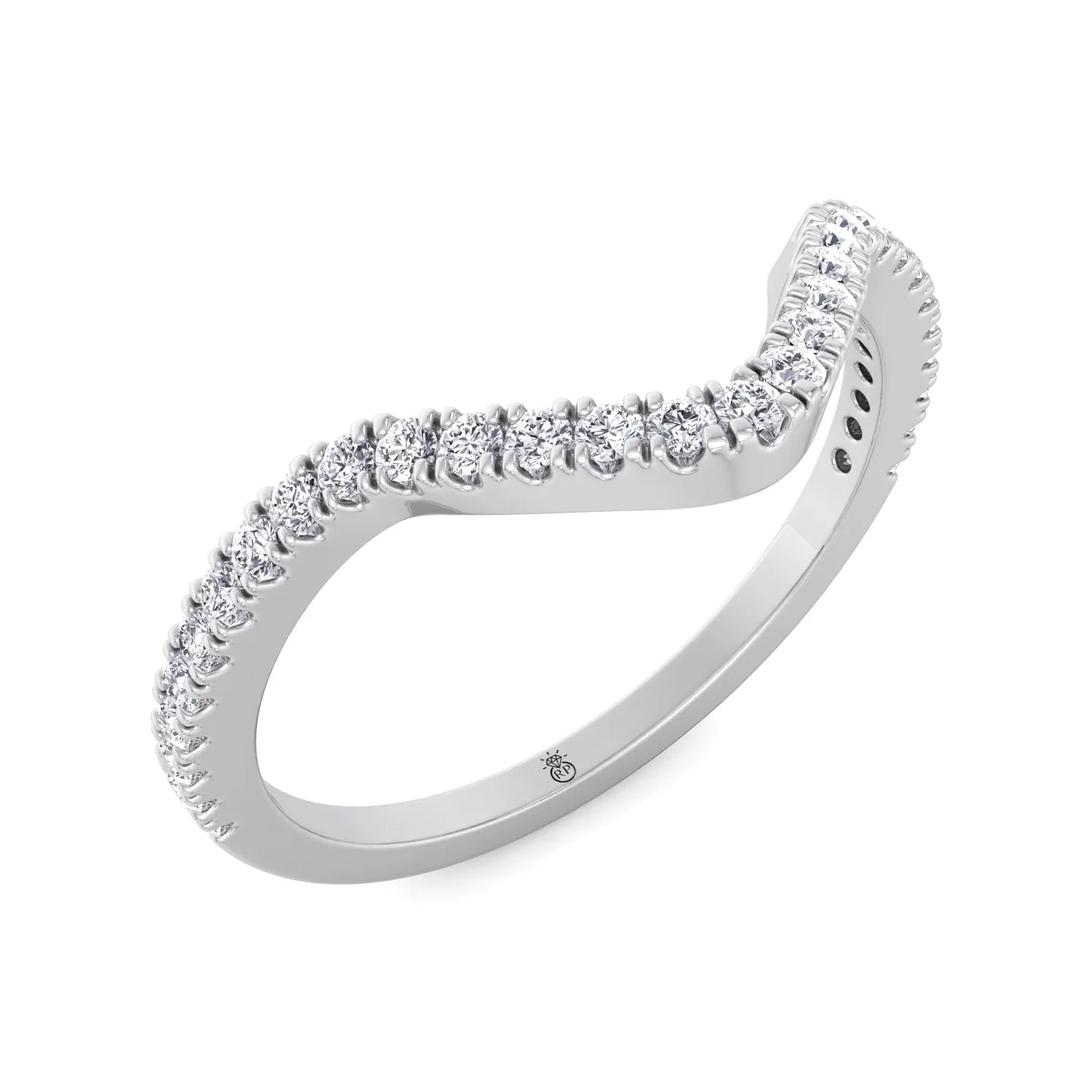 Edendale - Stackable Pave Wedding Band with Curve (0.39 CT)