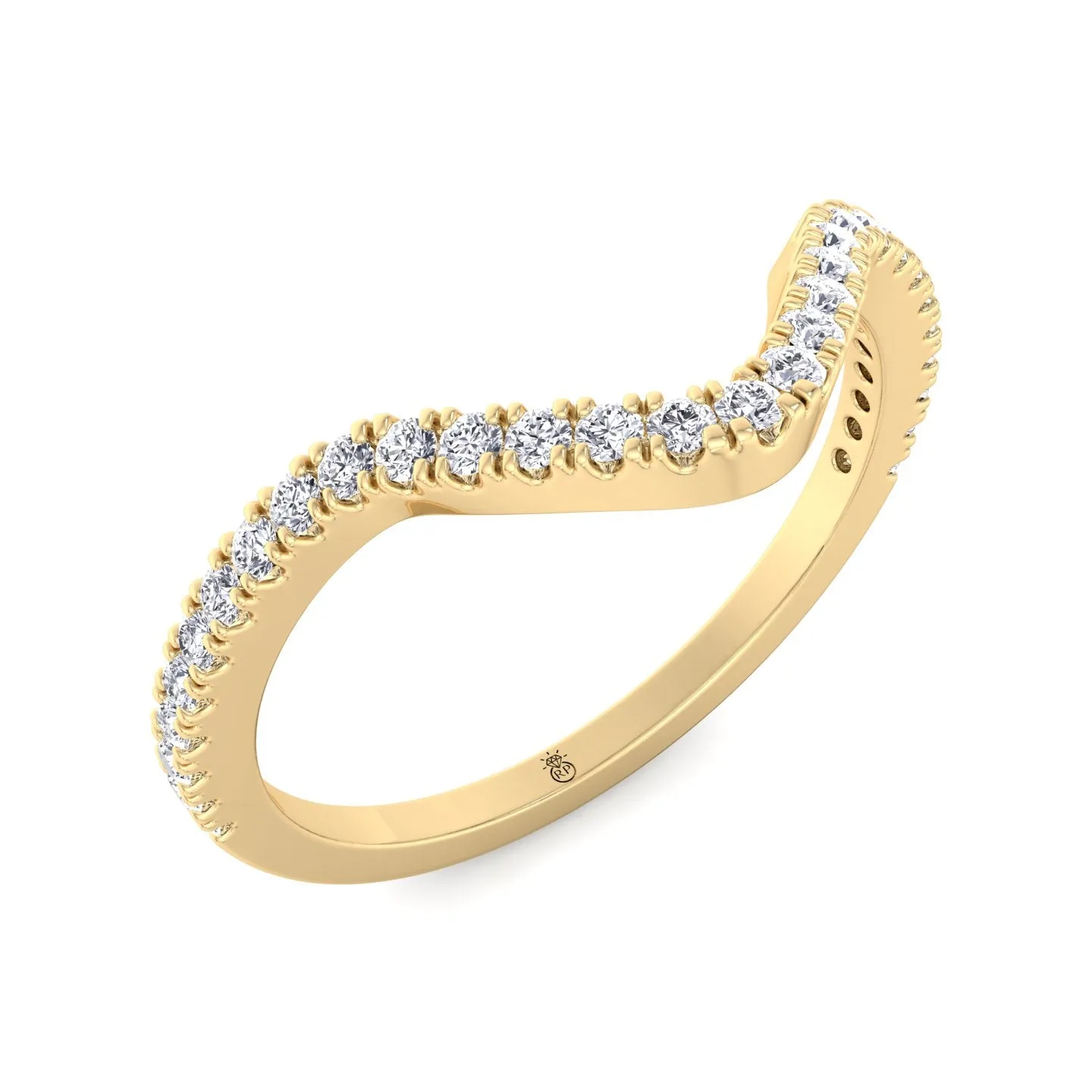 Edendale - Stackable Pave Wedding Band with Curve (0.39 CT)